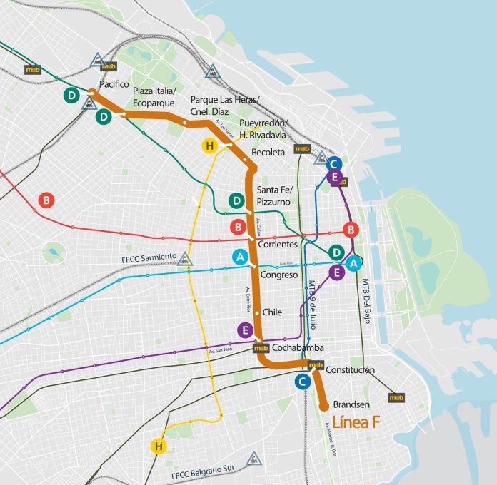 El Gobierno de la Ciudad de Buenos Aires lanzó la licitación para la construcción de la línea F del subte