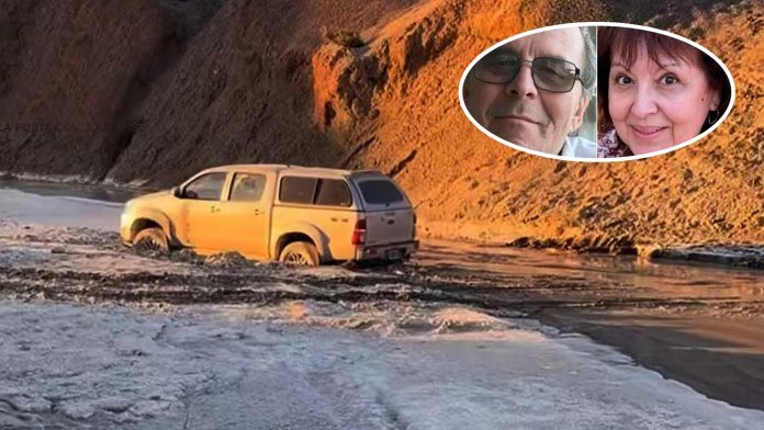 La búsqueda de los jubilados en Rocas Coloradas: familiares piden abrir la camioneta que apareció encajada en el barro