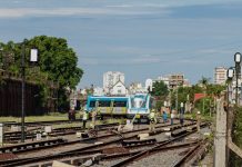 Video: así quedó la formación del tren Sarmiento que se descarriló en Liniers