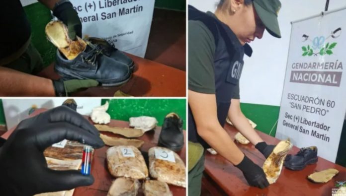 Detuvieron a tres personas por traficar casi 4 kilos de cocaína adosada al cuerpo y oculta dentro de su calzado